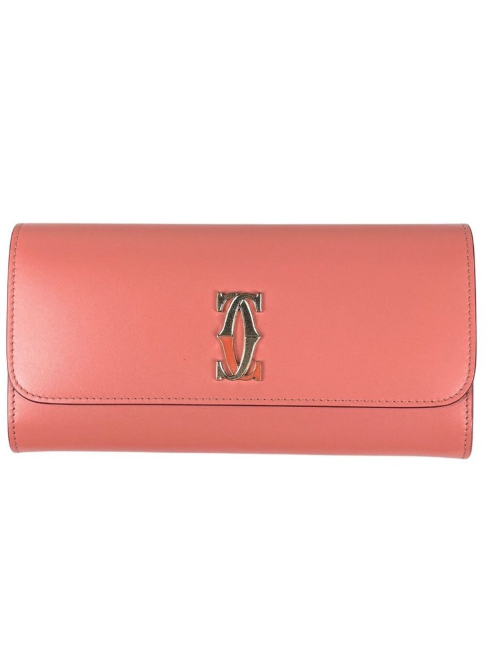 Cartier C de Cartier Bifold Wallet Leather Salmon Pink